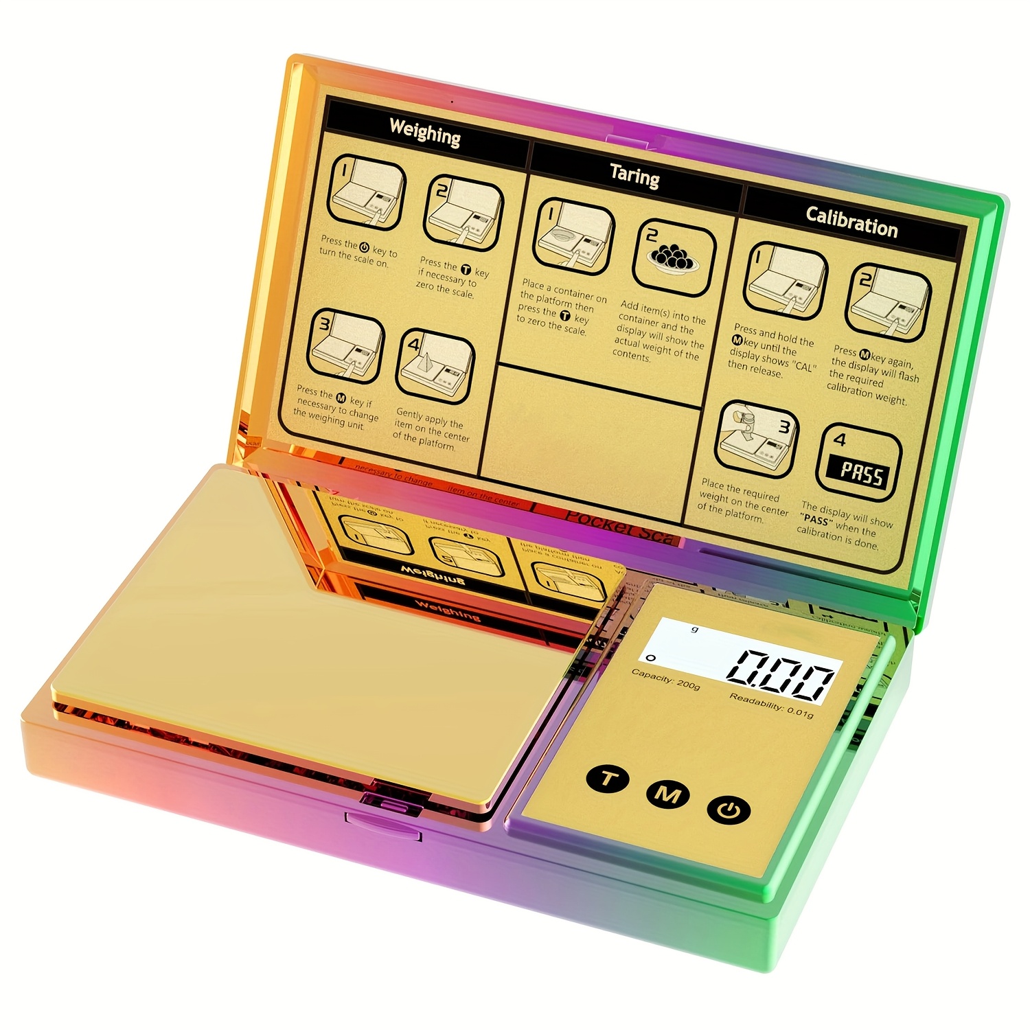 Digital Pocket Scale with LCD Backlit Display