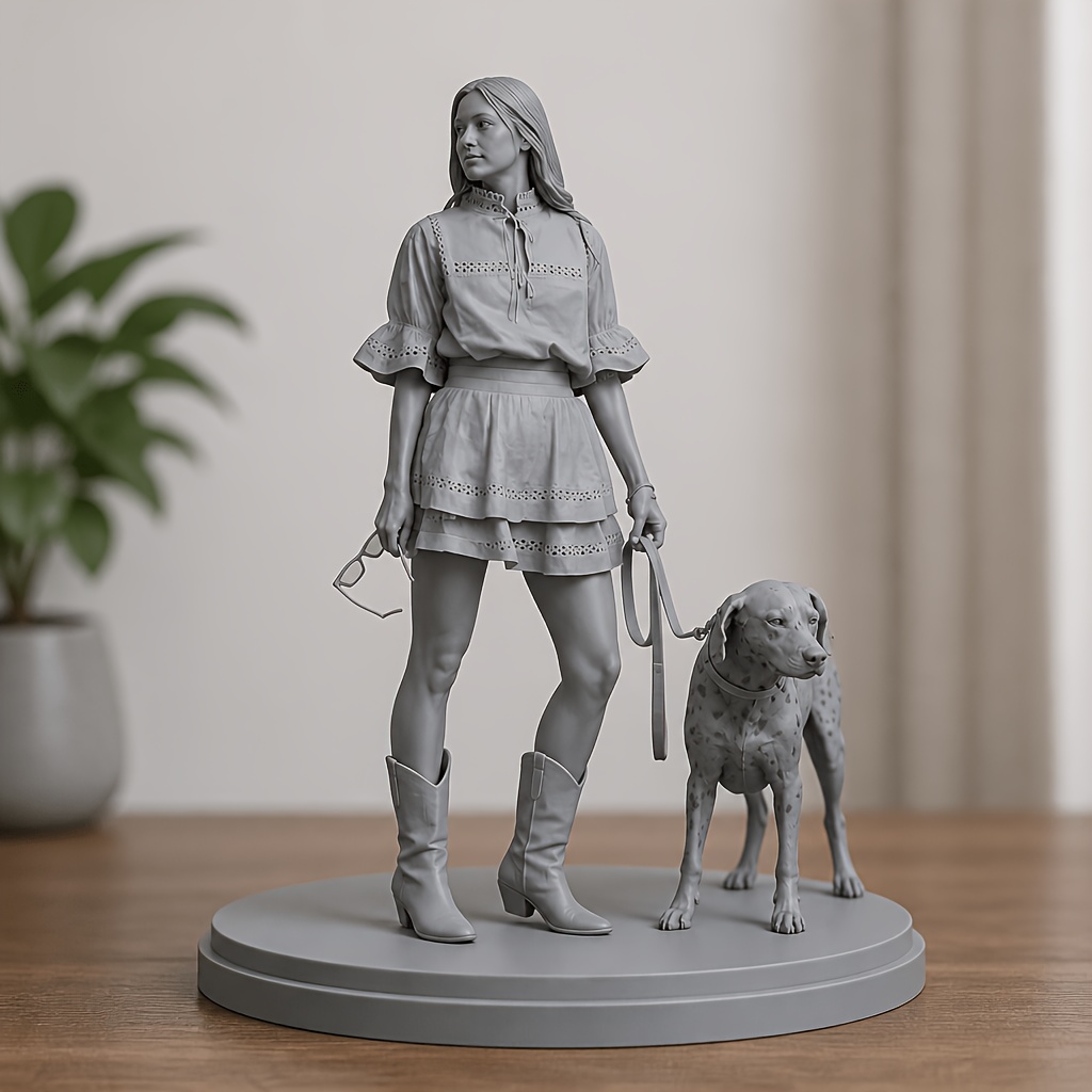 TEMU Figurine 3D personnalisée avec photo, 1 pièce - Statue sculpture avec photo/, modèle en plastique adapté à la décoration intérieure, à l' dans