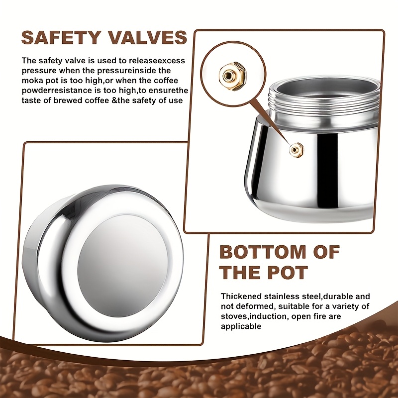 Stainless Steel Coffee Pot Percolator for Stovetop Brewing