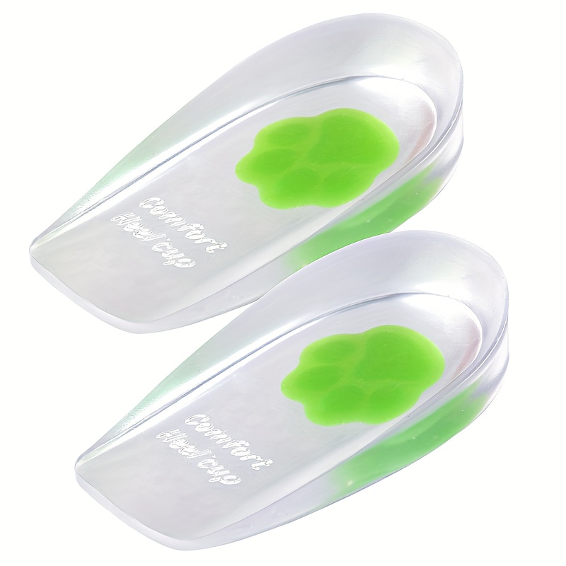 TEMU Almohadillas de gel para talones, copas de talón de silicona, amortiguadoras de impactos, antideslizantes, acolchadas, aptas para varios estilos