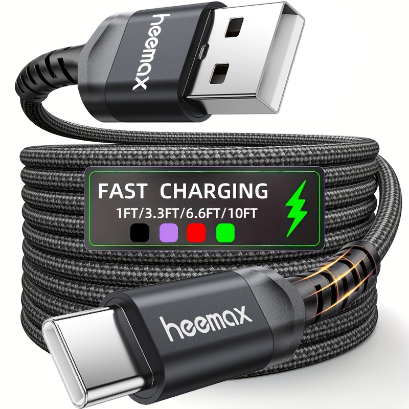   usb c fast charging cable high quality nylon braided type c charger cord fits for all usb c port devices