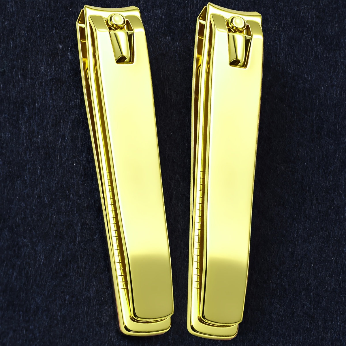 Image of 2pcs Nail Knife Sharp Nail And Toenail Clippers Thick Nail Tool For Nail And Pedicure Golden Personal Care Set - Home Essential