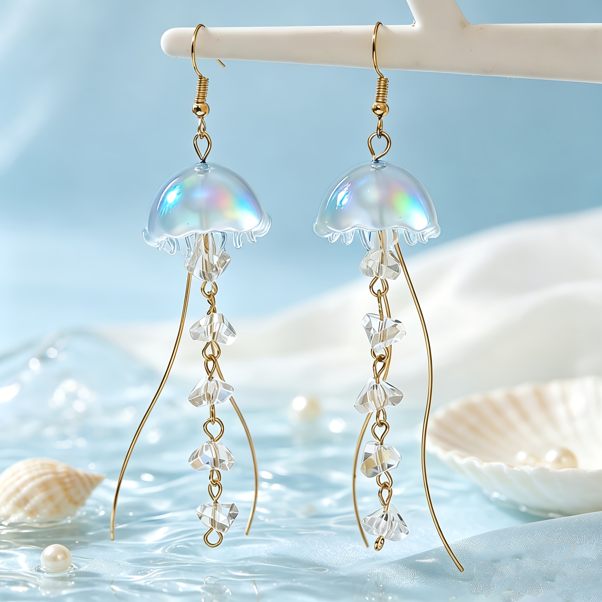 TEMU 1 par de pendientes de borla con colgante de medusa aleatoria, bonitos, , interesantes y de moda, adecuados para regalar, para combinar en ,