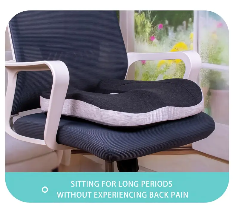1pc slow rebound memory foam pillow 500g lumbar pillow back and waist support pillow office chair pad back support ergonomic back pillow lumbar support car seat back and waist support pillow with central hole seat cushion Product details 7