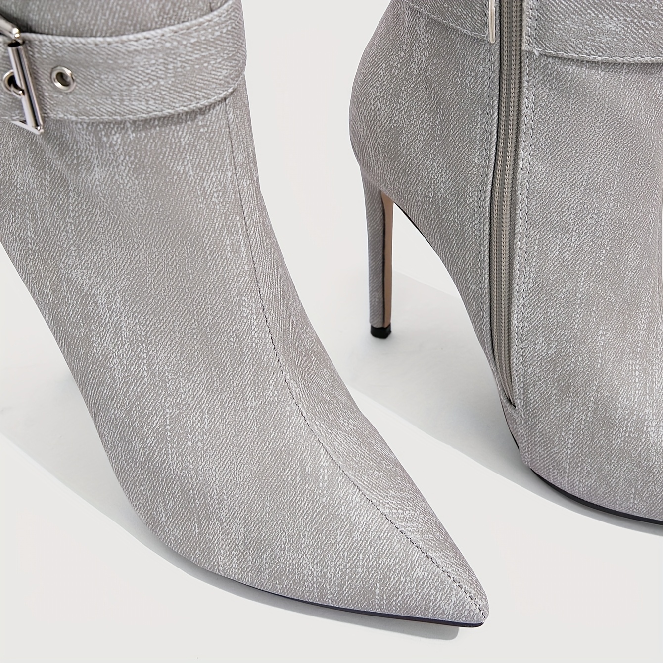 Botas de Moda Femininas, Cor Sólida, Biqueira Fina, Salto Stiletto, Modernas e Versáteis 9
