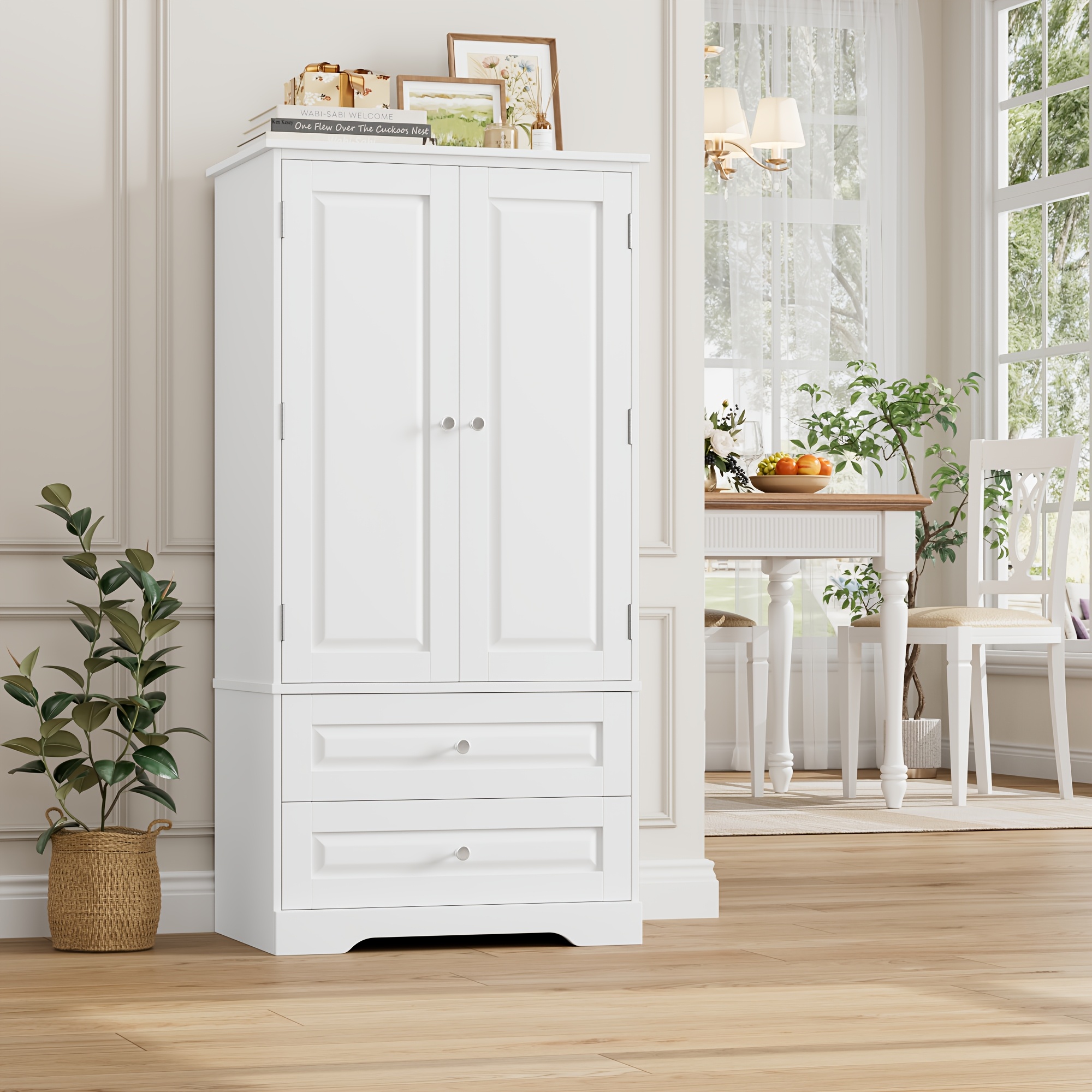 Kealive Kitchen Pantry Storage Unit, Kitchen Buffet Featuring 2 Doors, 8 Shelves, And 2 Drawers, Suitable For Dining Or Living Areas