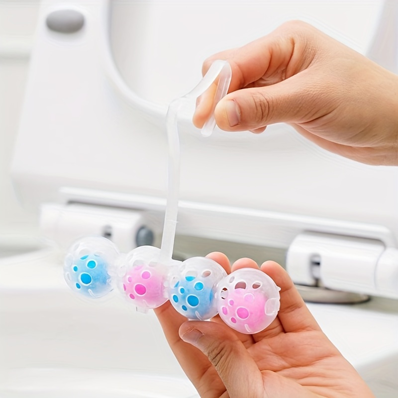 

2-piece Hanging Toilet Deodorizer Balls - Odor Eliminator & Freshener, No Power Needed, Mixed Colors