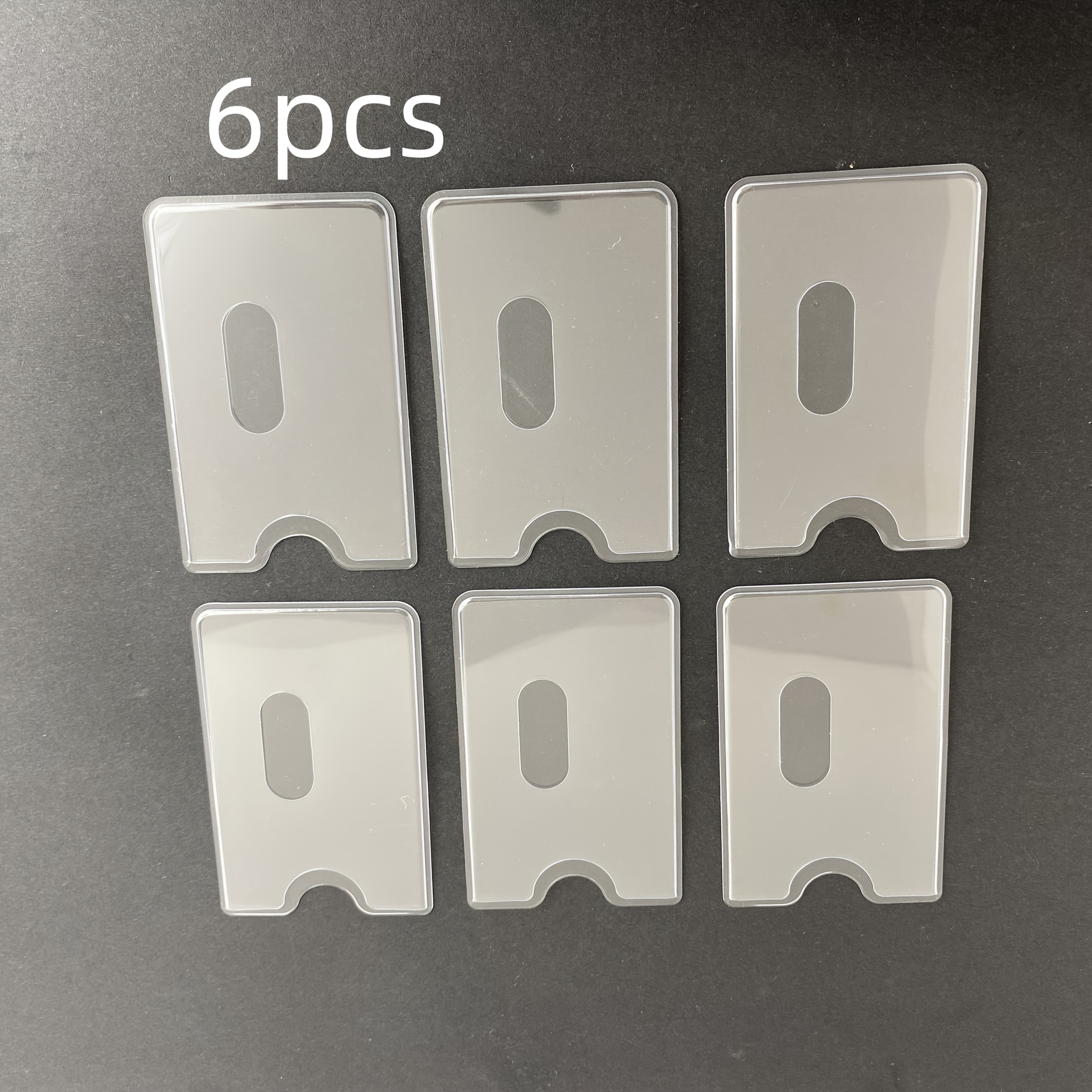 6-piece Protector Set – Ideal For Bus Cards, Access Control Cards, Bank/credit Cards & Ids, Sleek , Scratch-resistant, Holder For Wallet Organization