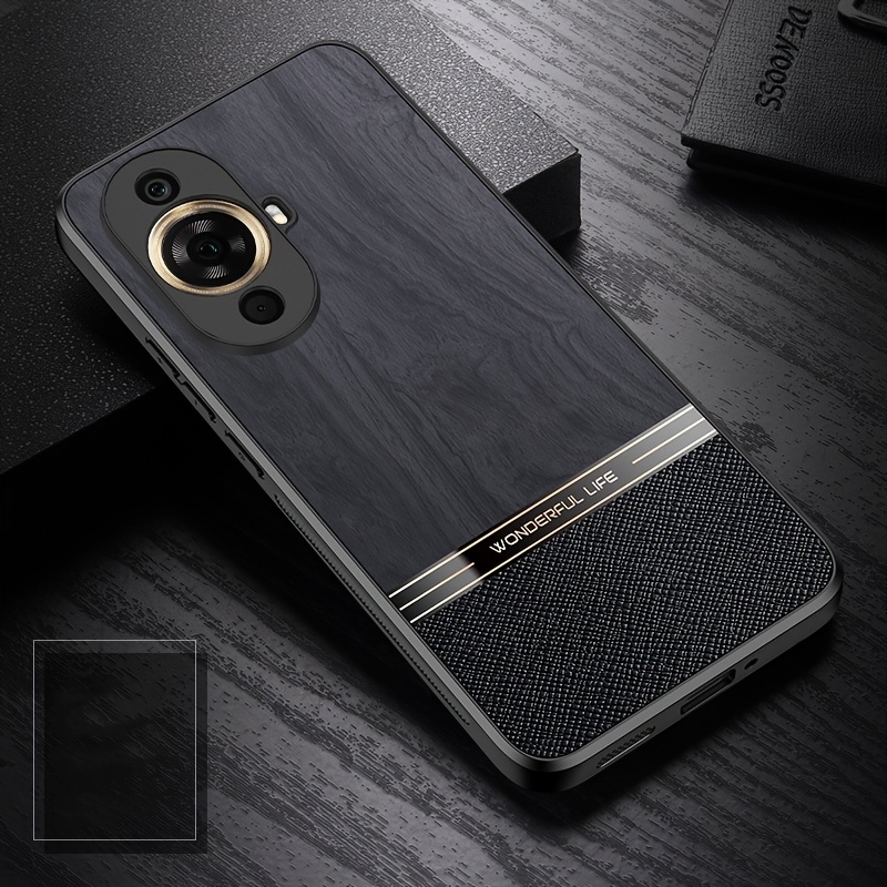 TEMU This New Wood Grain Phone Case Is For Huawei Nova12/nova12 Pro/nova11/nova11 Pro/nova10/nova10 Pro, Offering A Comfortable Grip, Ultra-thin