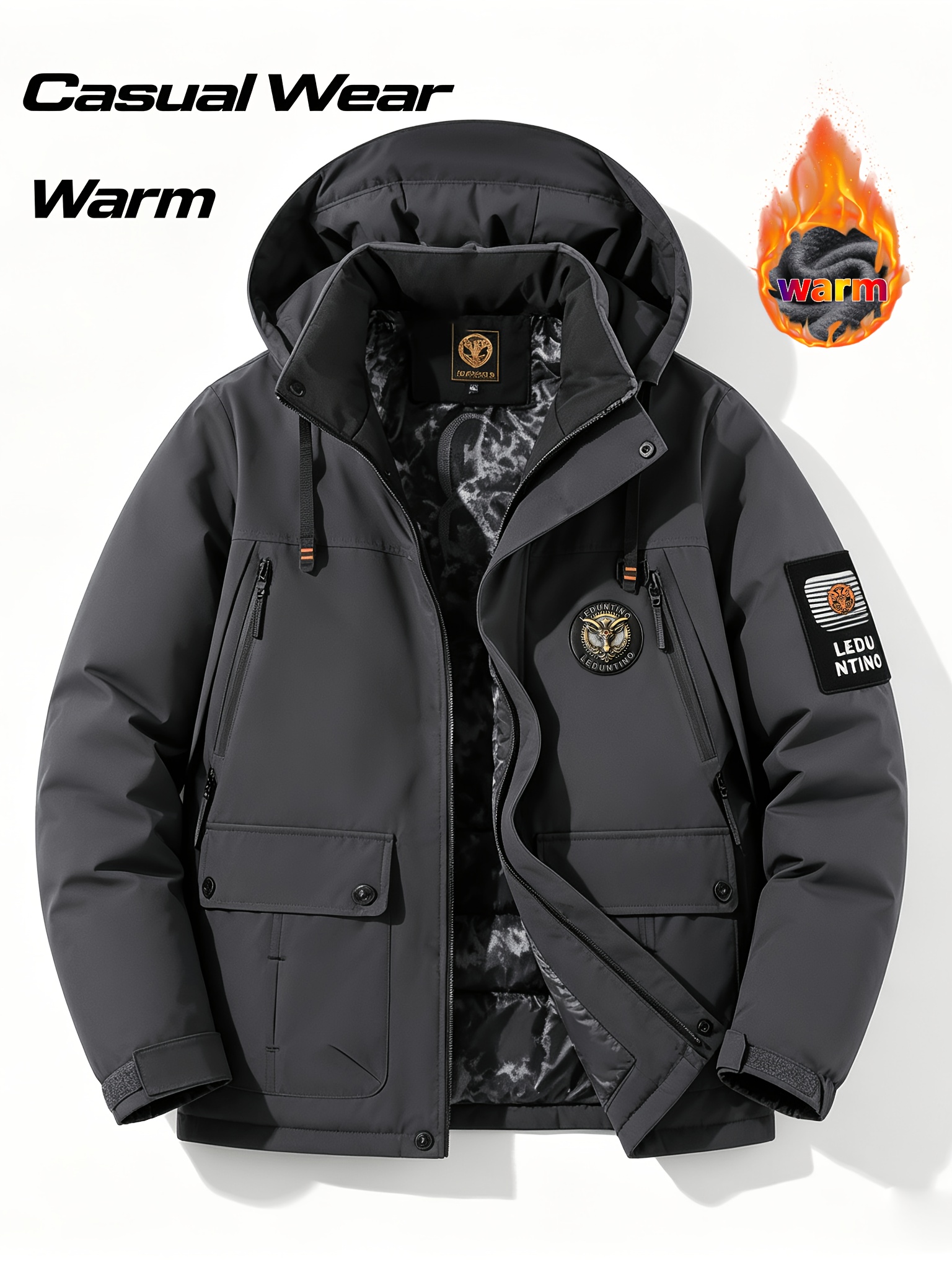 Men's Autumn/Winter Hooded Outdoor Jacket