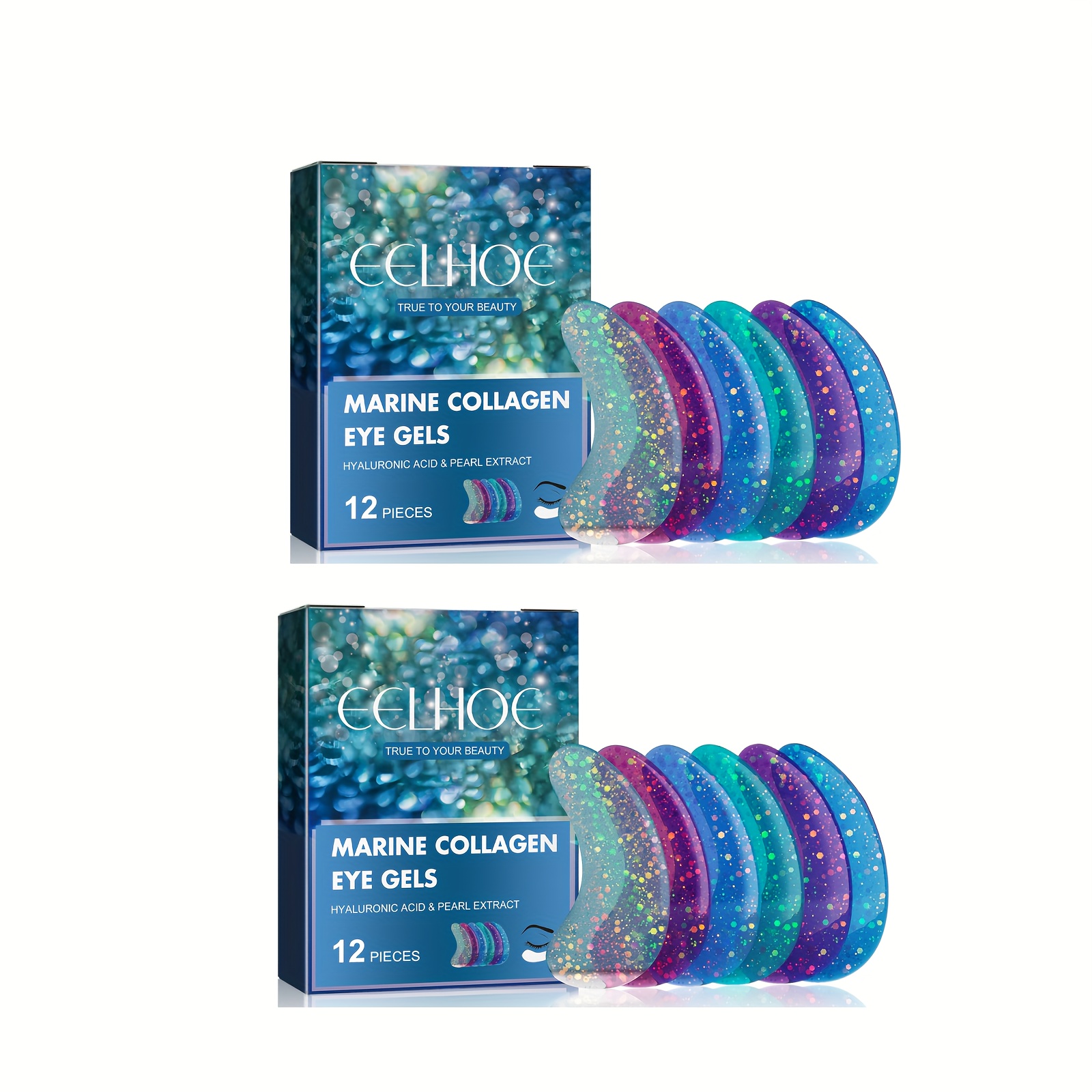 EELHOE Eye Gel Patches, Moisturizing and Cooling, Light Beige Tightening Product, Eye Patch, 12pcs - Image 6