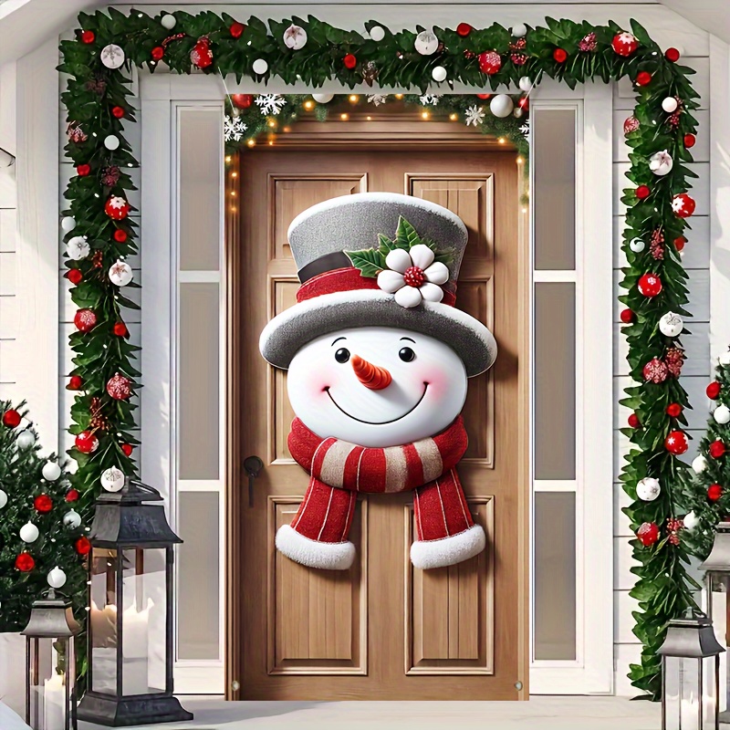 

Polyester Christmas Snowman Door Banner | Multipurpose No-electricity Home & Outdoor Decor | 35.43 X 70.87 Inch Snowman Porch/yard Hanging | Fall/winter///christmas Decoration