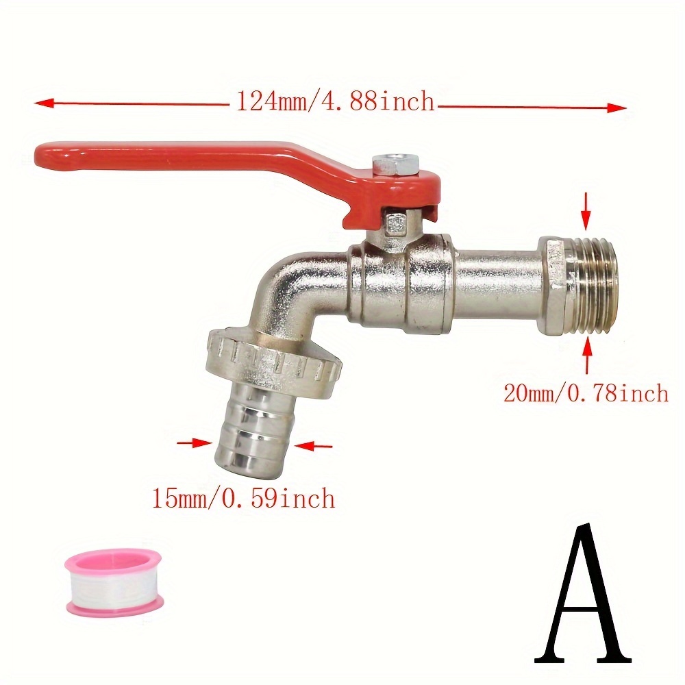 Image of G1/2 Outdoor Alloy Garden Courtyard, Balcony, And Pool Faucet With Freezing Protection For Single Cold Water Use