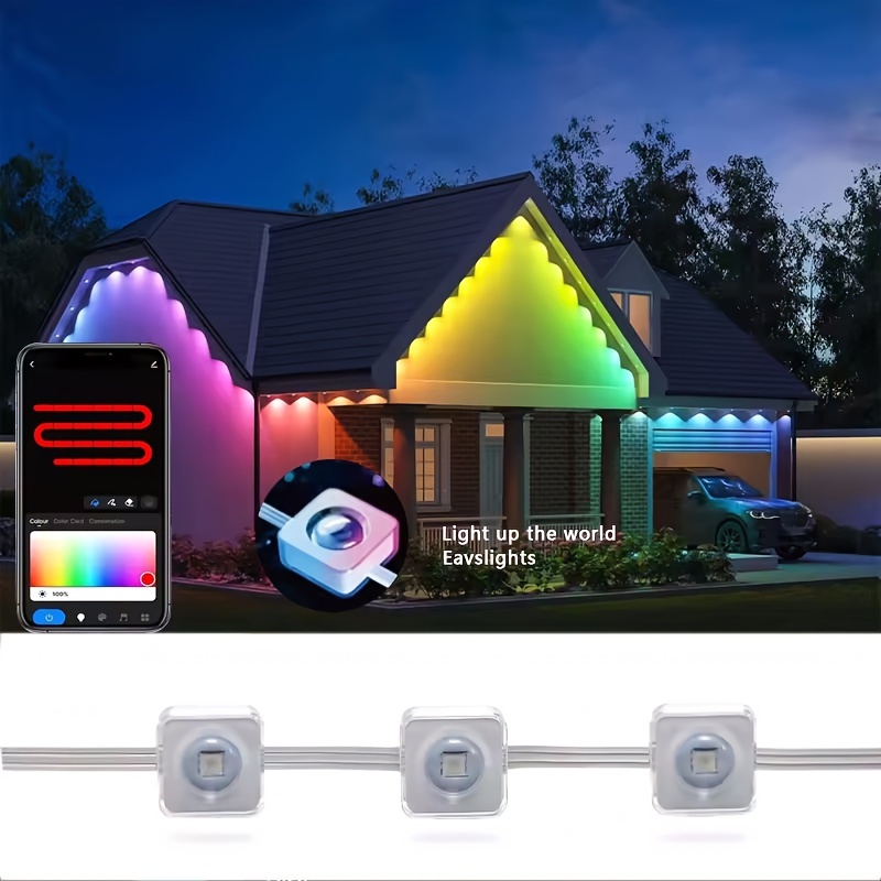 

49ft/98ft -changing Led String Lights - App & Remote Controlled, For Indoor/outdoor Use, Ideal For Holiday Parties, Halloween, Christmas & Daily Decorations, String Lights For Bedroom