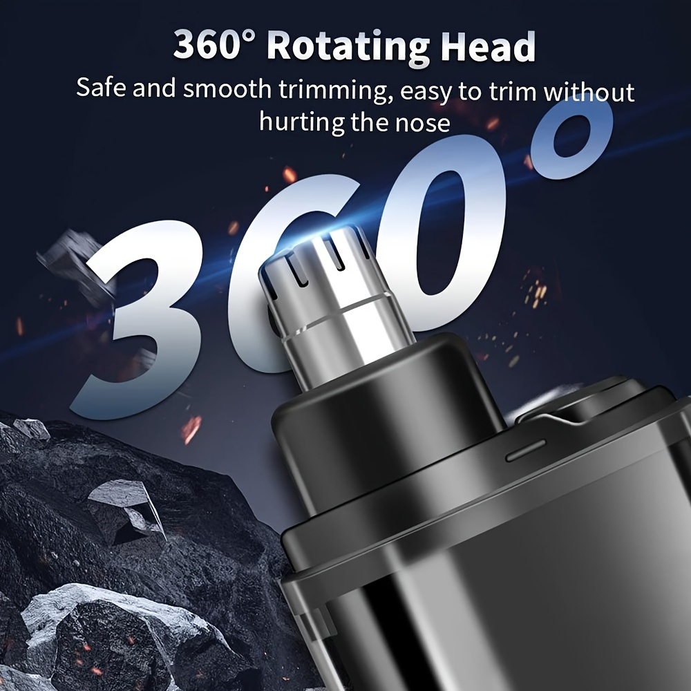 electric nose hair and ear hair trimmer mini portable usb rechargeable stainless steel head silent motor nose hair   for men and women plastic material 150mah lithium battery Product details 4