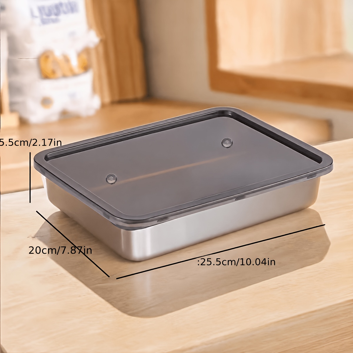 TEMU 14-pack Stainless Steel Baking & Food Storage Set, 7 Baking Prep Boxes With 7 Matching Sealed Lids, Stackable Reusable Metal Bake Containers,