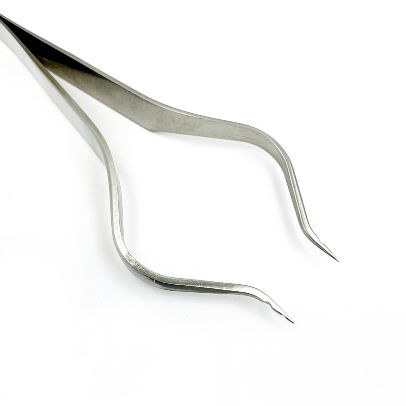 Fragrance-free Stainless Steel Lash Extension Tweezers - Beginners & Salon Use, Essential Tool For Volume & Isolation Application