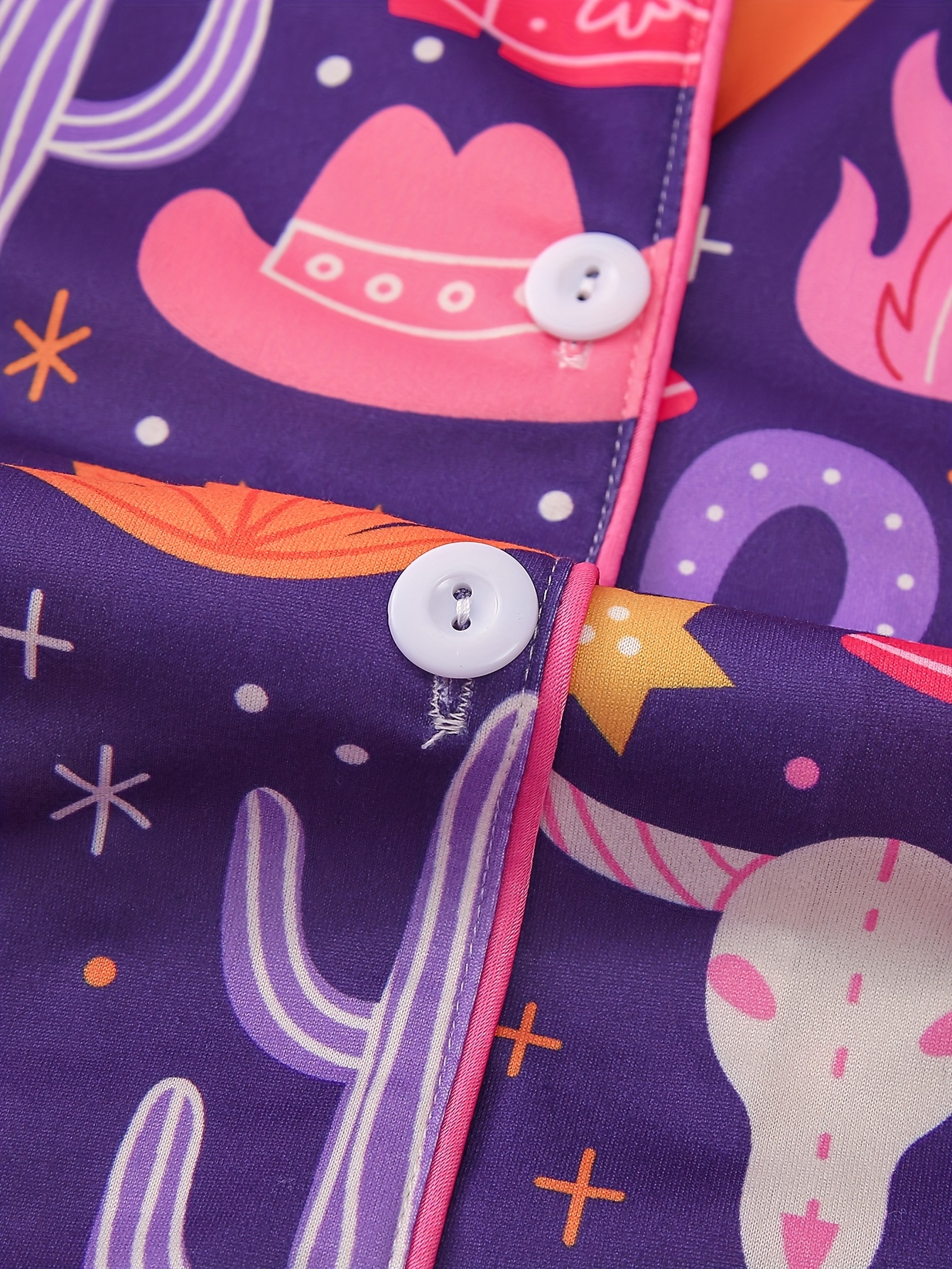 two sets of womens sleepwear sets   of womens sleepwear sets fabric short sleeved button up top and matching shorts full body print collar and pocket details suitable for womens adult sleepwear sets Product details 6