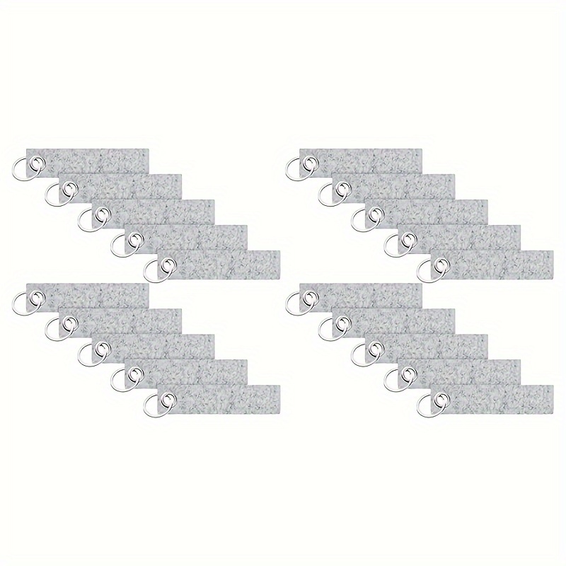 20pcs Key Rings Holder Key Fob Diy Felt Key Chain Handbag Backpack Pendant Key Tags