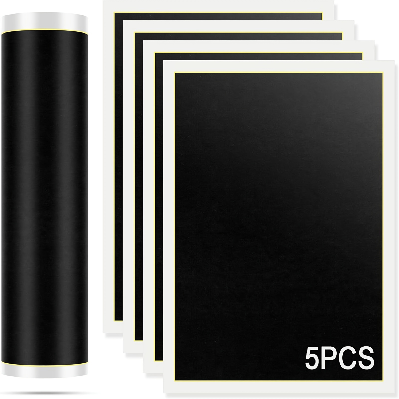 

5pcs Black Laser Engraving Marking Paper, 14.2"*9.4" Laser Engraving Marking Color Paper, Laser Engraving Material For Glass, Metal, Ceramics, Diy Handicrafts