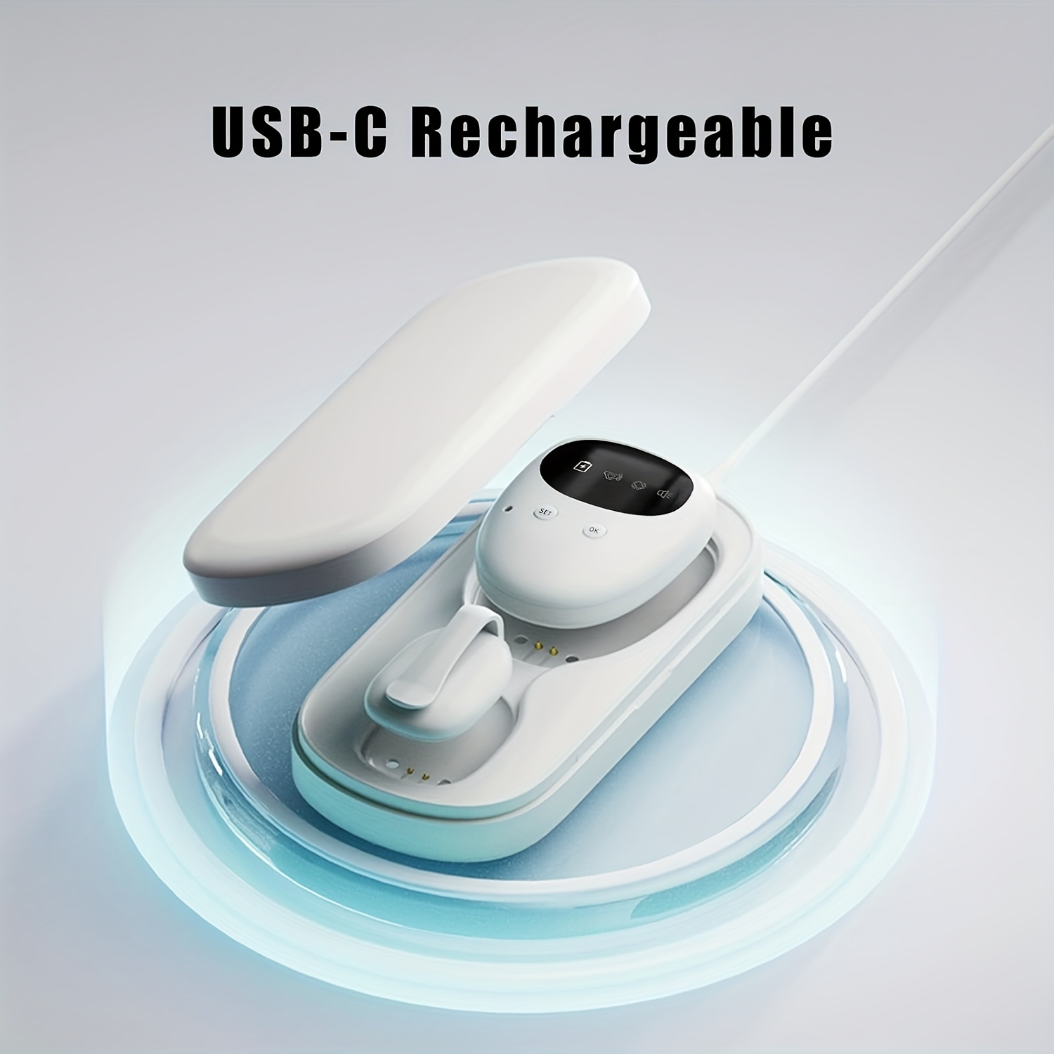 ANBBER Wireless Bed Wetting Alarm with USB-C Rechargeable, 3 Modes (Sound/Alarm/Vibration) - Nighttime Potty Training Device for, Bedwetting Solutions for &, Elderly & Monitor, Discreet Pee Alarm System