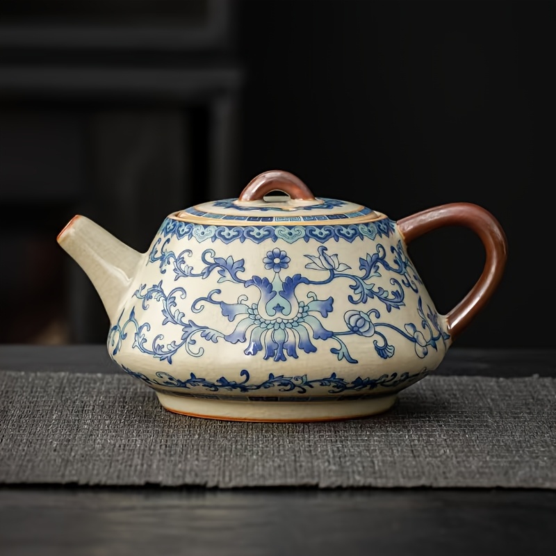 青と白の磁器 汝窯 石柄茶じょう 西施茶器 陶器茶釜 家庭用 功夫単品