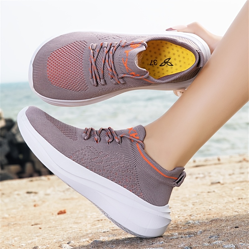 Wide Toe Athletic Shoes, Breathable Mesh Running Sneakers for Couples
