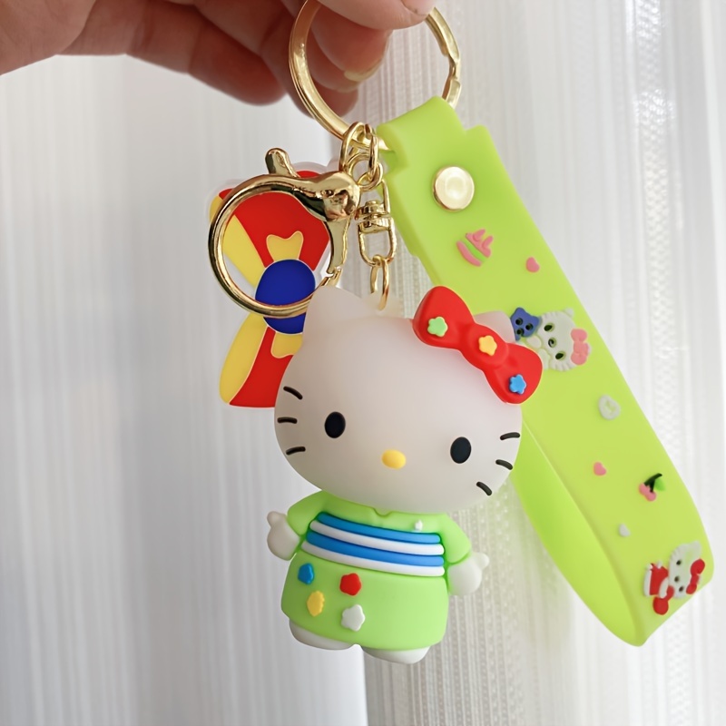 Cute Hello Kitty Bracelet Wristlet Keychain Kawaii - Temu