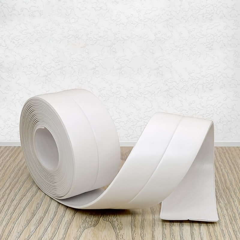 TEMU Ruban d'étanchéité auto-adhésif de 3,2 m, ruban -en-un, ruban de jointoiement, adhésif et mastic, pour étanchéifier baignoires, toilettes, etc.,