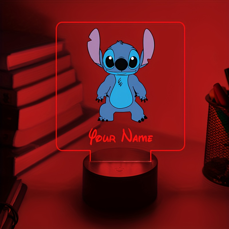 a personalized acrylic night light featuring a cute design of disneys   from     customizable with a name color changing led table lamp for     usb or batteries   a usb cable batteries not included suitable for decorating bedrooms living rooms and other spaces Product details 3