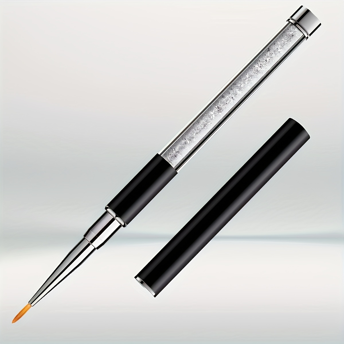 Flat-tip Pen-style Nail Art Design Brush With Angled Paint Pen, Brushed And Nail Tip Brush For Professional Manicurists And Beginners At Home