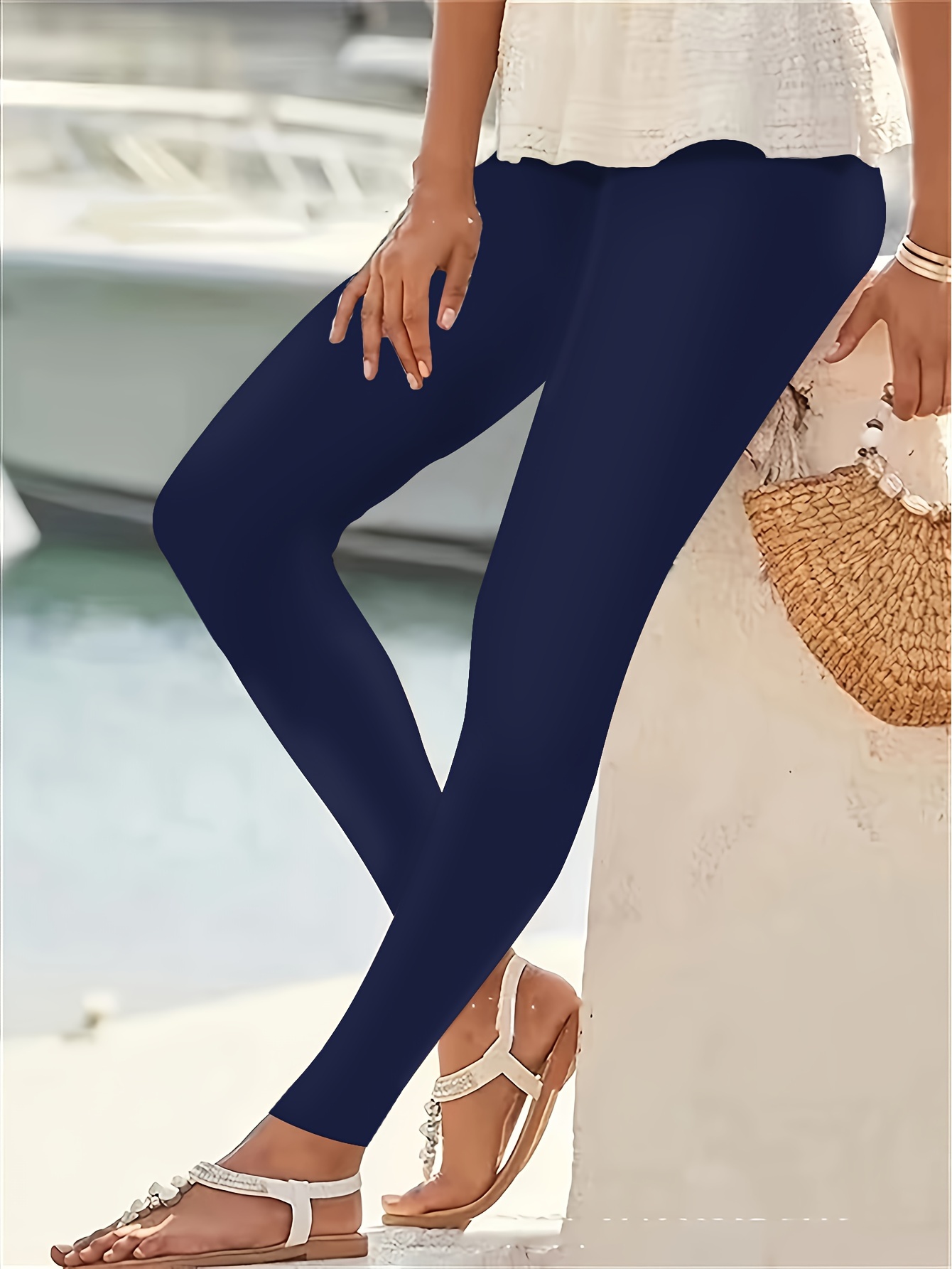 High Waist Plus Size Active Yoga Leggings For Women - Long-Length Tights For Casual Wear