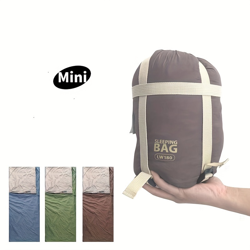 Ultra-Lightweight All-Season Camping Sleeping Bag - Portable, Foldable Mini Design for Travel & Outdoor Adventures, Nylon Material, Oval Shape, 20-39°F Temperature Range