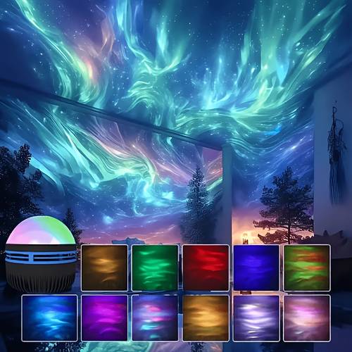 1pc led mood projector light rgb remote control star projector bedroom night light projector for adult room home theater ceiling gift decoration camping wedding decoration amazing projector light gift