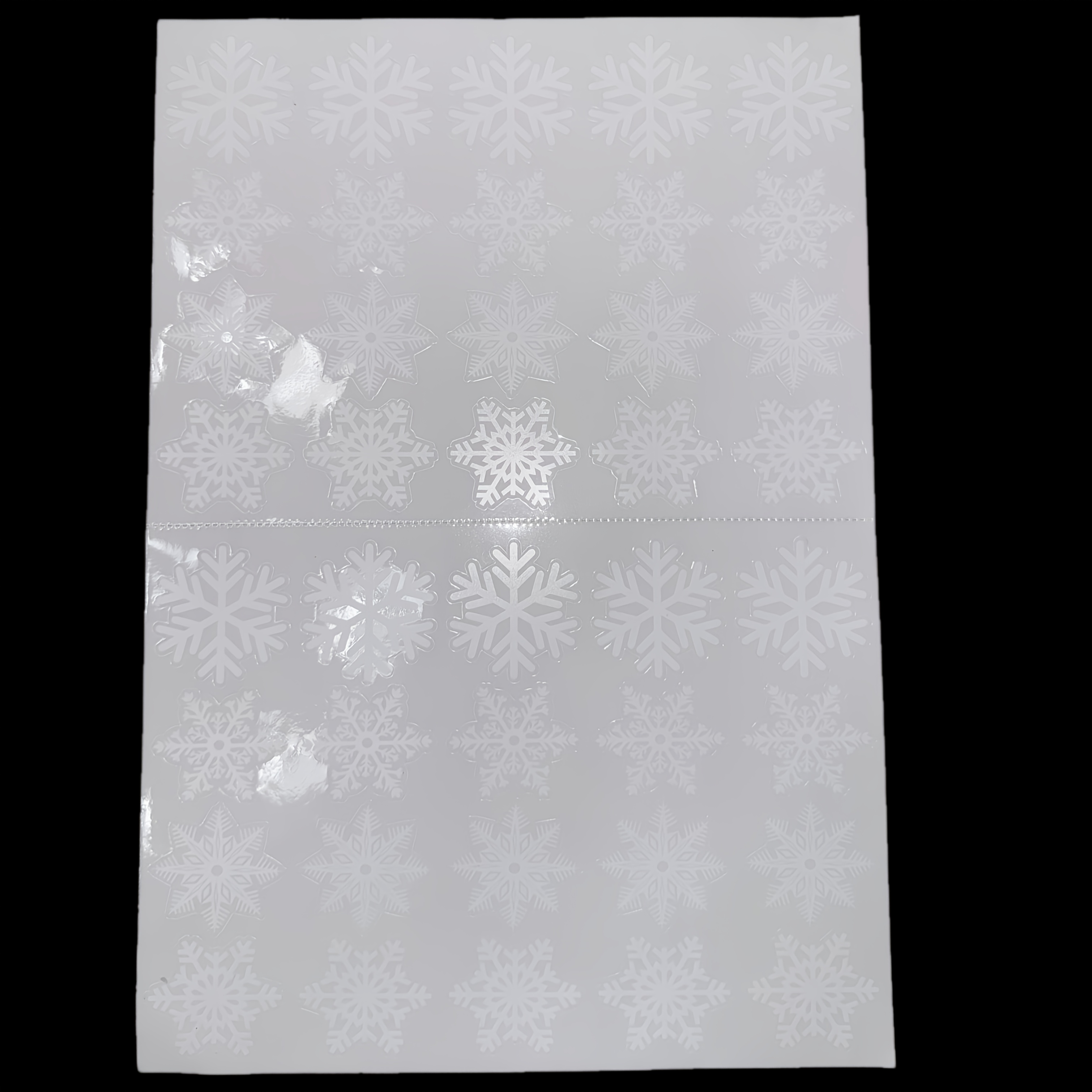 TEMU 3pcs 120pcs Detachable Window Static Snowflake Stickers, Ideal For Christmas And New Year Decorations, With White Snowflakes Of Sizes And Shapes