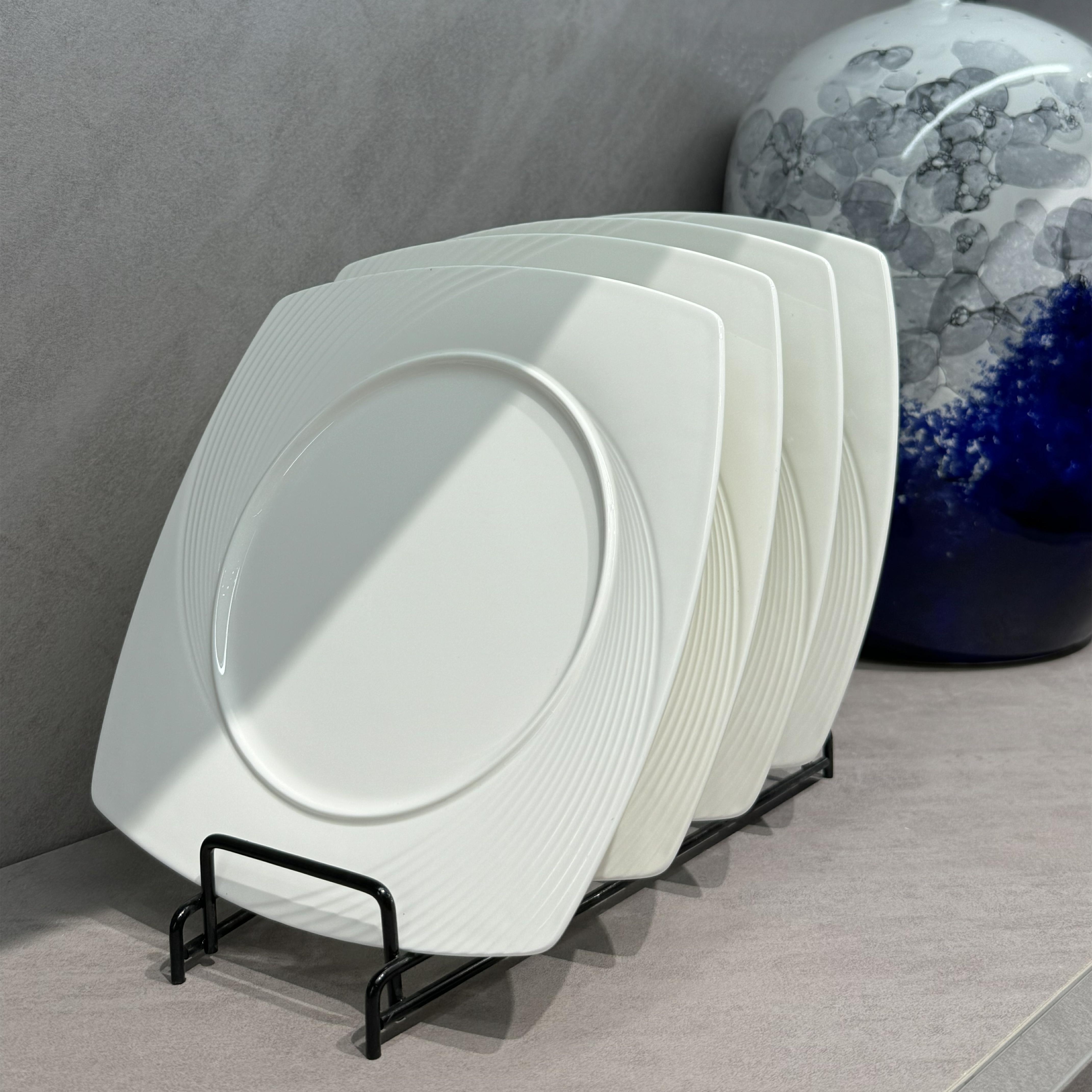 juego elegantes platos cuadrados cerámica cena vajilla Temu