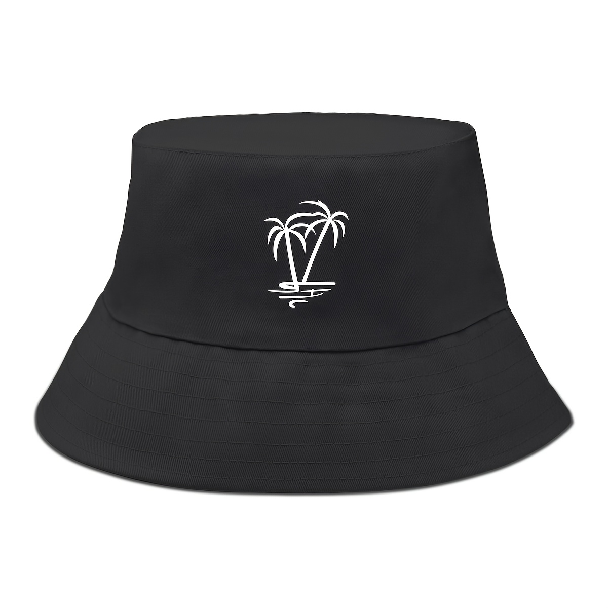 white coconut tree palm tree print bucket hat mens - Temu Germany