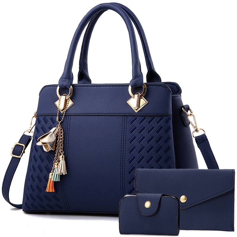 TEMU Women' Set, Versatile Niche Design Handbag For Ladies, New Fashionable Trendy Crossbody And Shoulder Bag, Stylish High-end Textured Quilted Tote