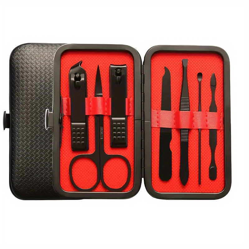 TEMU Premium Stainless Steel Nail Grooming Kit - Professional Manicure Pedicure Set With Portable Travel Case, Including Cuticle Nippers, Clippers & Cutter Kit - , Precise Tools For , Ideal For Beauty