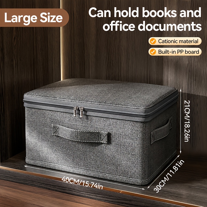 TEMU Extra Large Stackable Storage Box - Versatile, Suitable For Multiple Such As Office, Home, Bedroom, Etc. Space- Organizer For Closet, Kitchen &