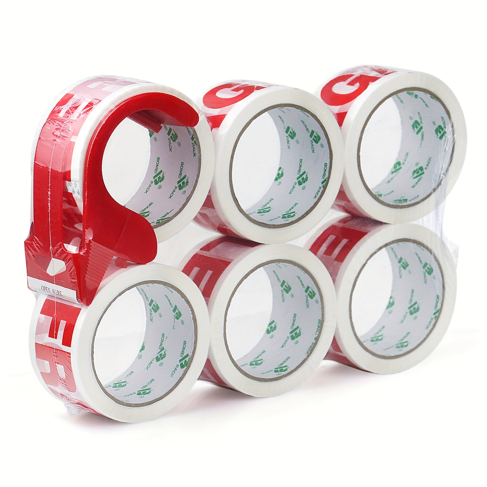 TEMU Pack 6 Rolls Heavy Duty Fragile Packaging Tape - Strong Packaging Tape For Sealing, , Office Use 1.88inch X 60 Yard