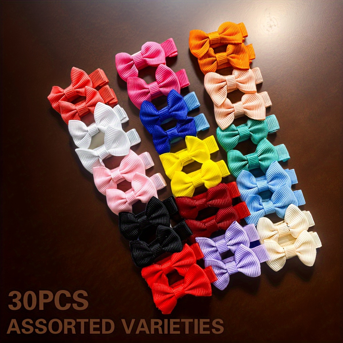 

30pcs Bow Hair Clips Set, Hair Accessories For Girls