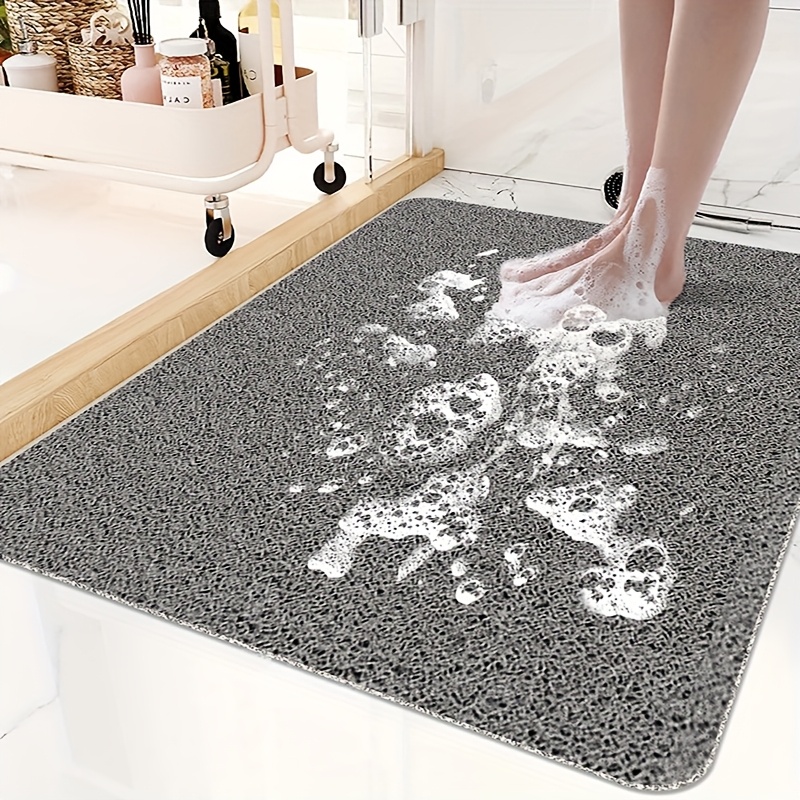 Tapis De Douche Antidérapant 55 X 55 Cm, Rond, Avec Trous De Drainage Et Ventouse Gris 98682640