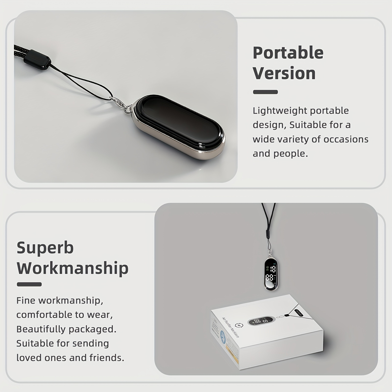 mens   necklace with   design operates   without   features a built in professional air purification system for   surrounding air cleaning womens high quality   necklace Product details 7