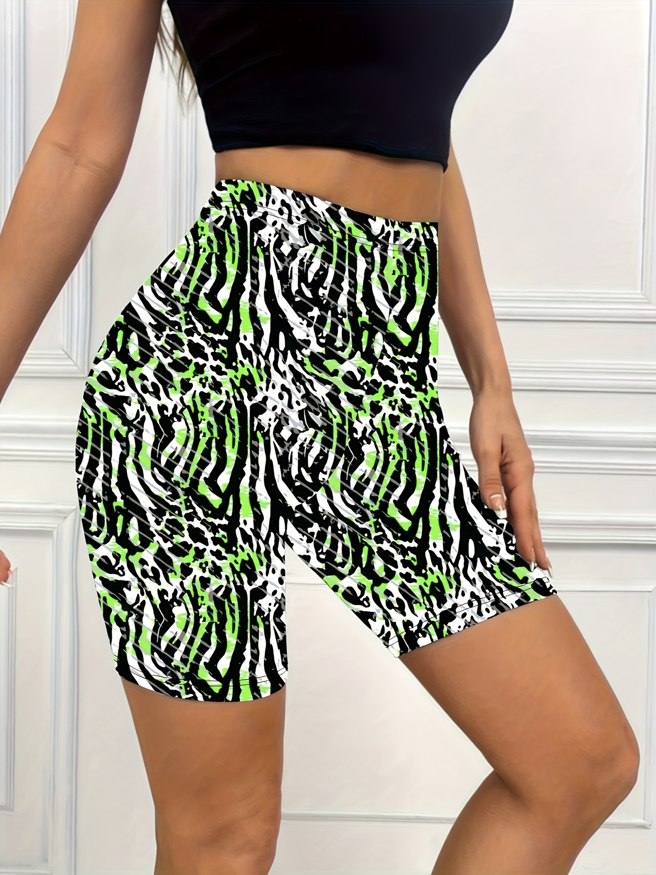 shorts donna vita shorts fit elasticizzati stampa Temu Italy