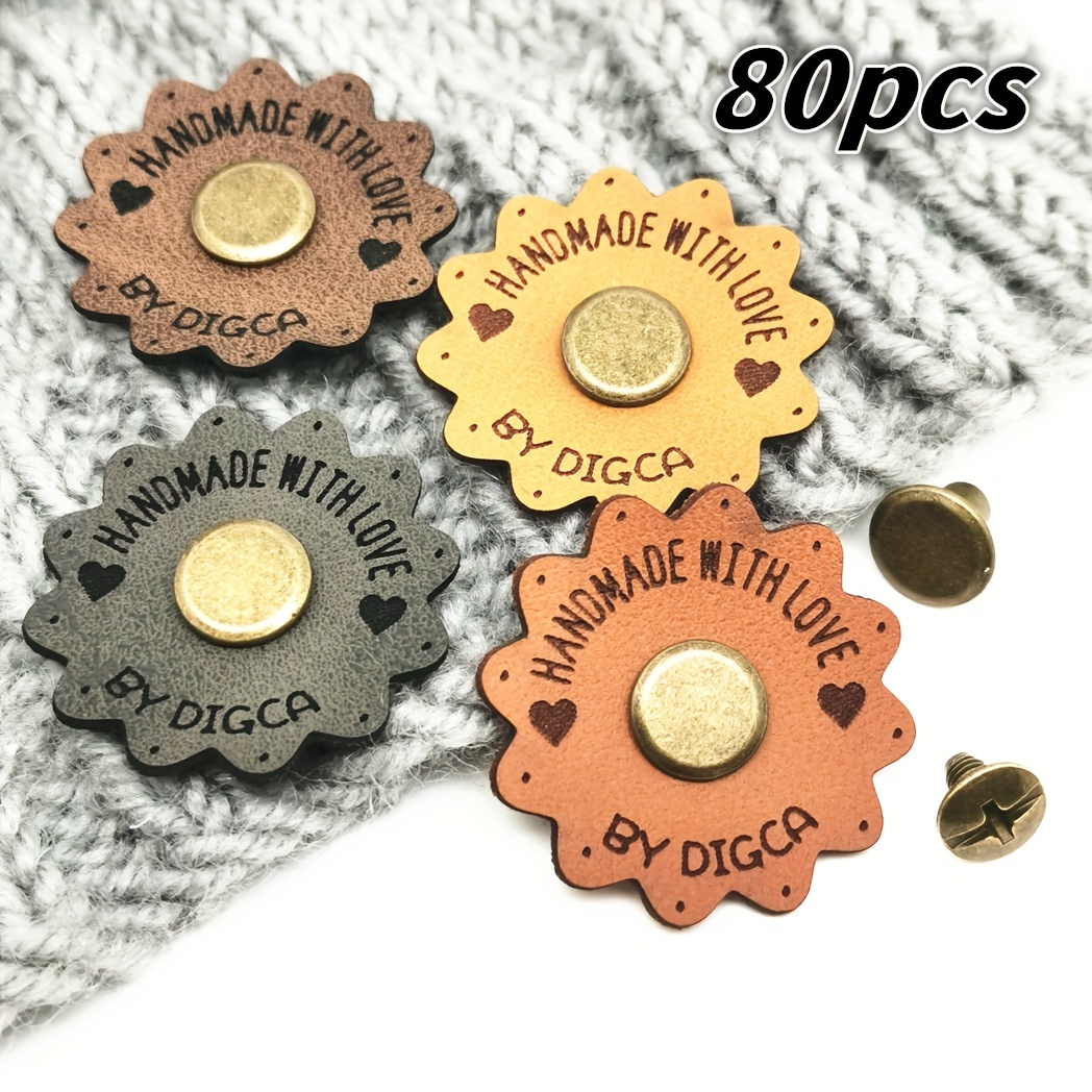 TEMU Customize 20/80 Flower-shaped Tags, With Pins And Backing, Personalize