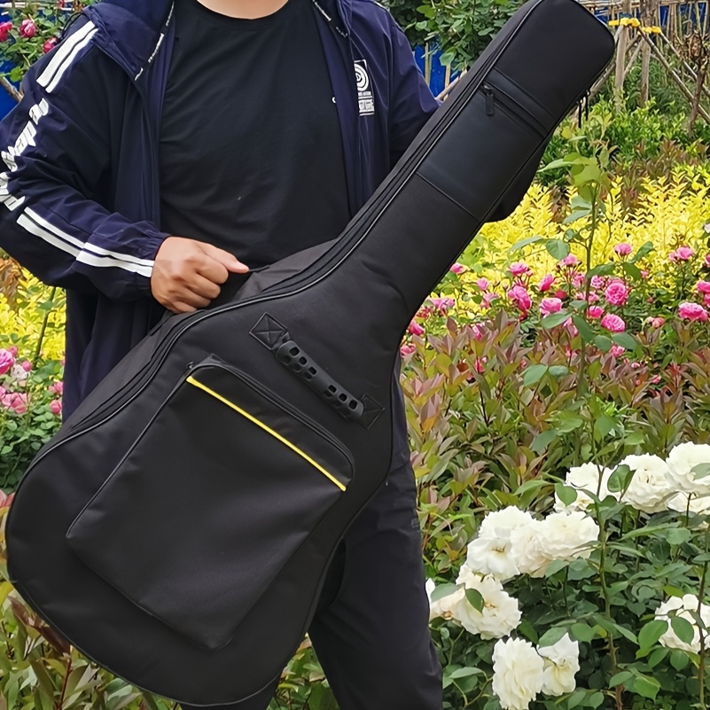 

1pc Thickened 41-inch Oxford Cloth Backpack Folk Guitar Bag Cotton Handbag Storage Protection Guitar