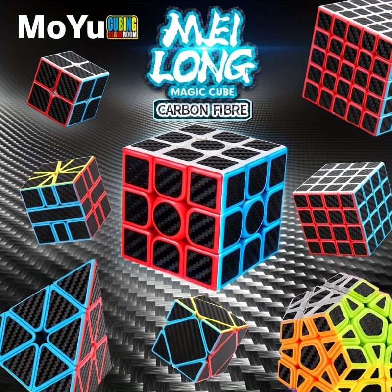 

Carbon Fiber Magic Cube, 2x2/ 3x3/ 4x4/5x5 Irregular Magic Cube, Carbon Fiber Series Sticker Smooth Magic Cube, Educational Toys, Children's Puzzle Toys, Competition Toys