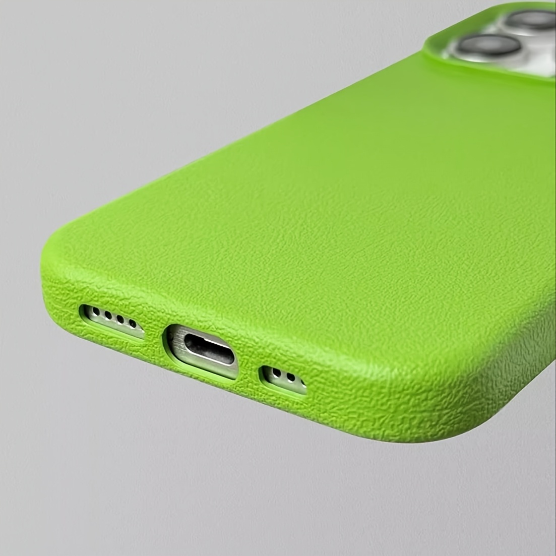 [Shockproof iPhone Case] Ultra-fiber Faux Leather iPhone 16/ 15/ 14/ 13/ 12 Pro Max Plus Shockproof Back Cover | TPU Silicone Case, Integrated Anti-shock Protection, Classic Simple Mobile Phone Case