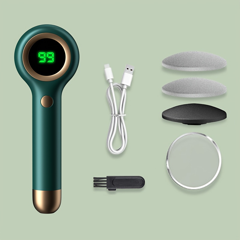rechargeable electric   remover kit pedi tools for feet care with 3 interchangeable heads 2   and dander vacuum cleaner professional     for smooth and   Product details 3